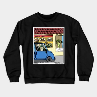 Snake Going Through The Fast Food Drive-Thru Funny Reptile Novelty Gift Crewneck Sweatshirt